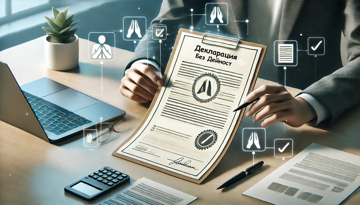 Подаване на декларация за липса на дейност в търговския регистър и регистъра на юридическите лица с нестопанска цел